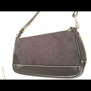 Coach Black Signature C-Logo Clutch Handbag
